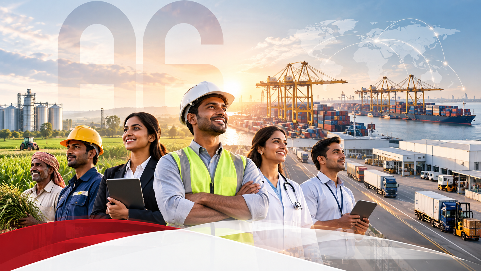 Diverse Workforce Across Agriculture, Industry, Healthcare and Logistics